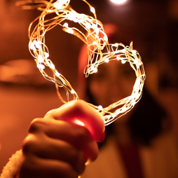 lights forming a heart -- Image by Bhargava Marripati&nbsp;